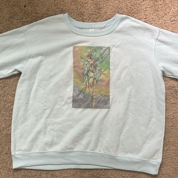 Blue Fairy Sweatshirt Size 1X - Picture 4 of 8